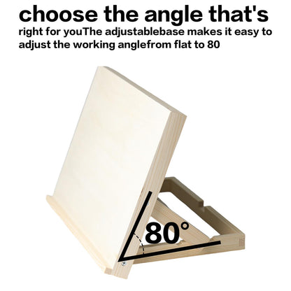 Aiokuo Tabletop Wooden Easel Stand, Adjustable Art Easel for Painting, Drawing, Sketching, Canvas, Books & Artwork Display