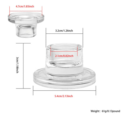 ZQXJWF Clear Glass Taper Candle Holders Set, Round Base Design, Elegant Dining Table Decor, for Table Centerpiece Wedding Party Advent Christmas Home Decorations (48, Clear)