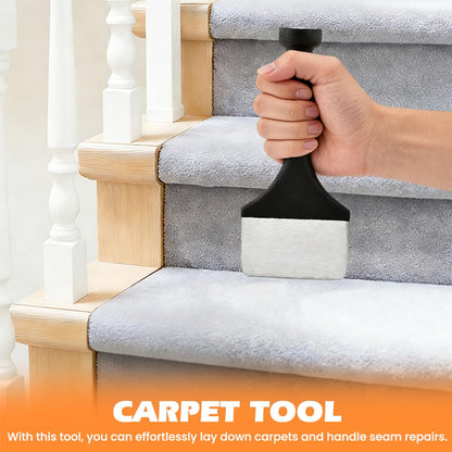 Carpet Tucking Tool, 3.5” Wide Carpet Tucke-r and Stair Tool for Rug Installation, Handheld Rug Tucking Shovel(Color:Black)
