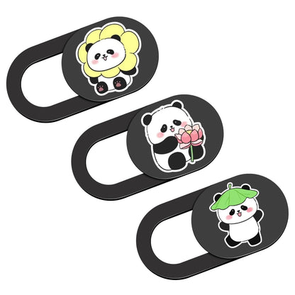 Laptop Camera Cover Slide, Panda Webcam Cover, 0.02 inch Cute Laptop Accessories for iPhone iPad iMac MacBook Pro Air Laptop PC Smartphone Tablet, Camera Privacy Covers Protect Your Visual Privacy