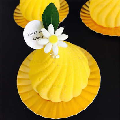 Spiral Castle Shape Silicone Molds, Cake Decorating Tools, 6 Cavities Baking Cupcake Mousse Mold