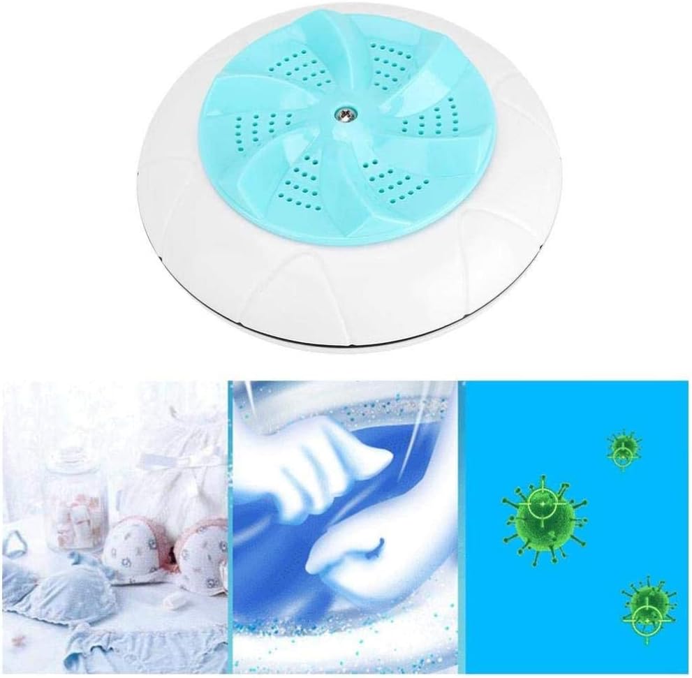 Mini Washing Machine, Portable Ultrasonic Turbine Washer for Travel Household (Green)
