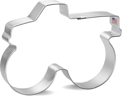 Monster Truck Cookie Cutter, 5 Inch, Made in the USA, Tin Plated Steel