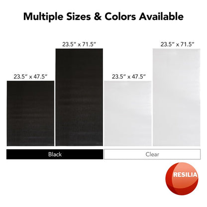 RESILIA Industrial Shelf Liner Set for Wire Shelving – 5 Pack, 24” x 48” Heavy Duty Waterproof Liners, Custom Fit Clear Plastic Vinyl Covers for Kitchen, Bathroom, Pantry, & Garage Rack, Made in USA