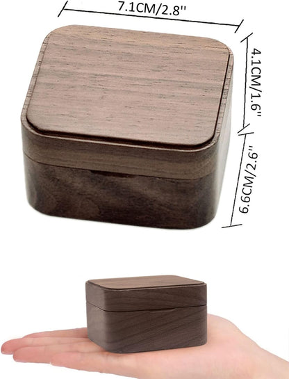 Sinzyo Rainbow Connection Walnut Music Box Vintage Wood Carved Wind Up Musical Box Gift