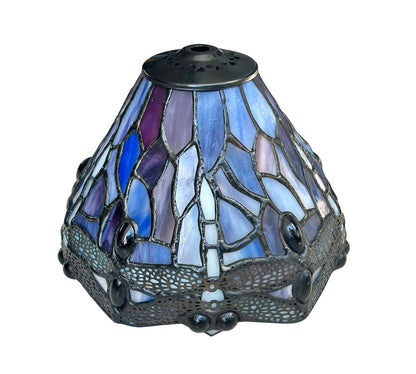 DUONAYU Stained glass Dragonfly replacement lampshade.DYM9019 (Green)