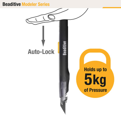 Beaditive High Precision Detail Craft Knife with 10 Blades - 30 Degree Blade Utility Knife - Art, Craft, Model Making (1 Black Knife, 10 Black Blades)