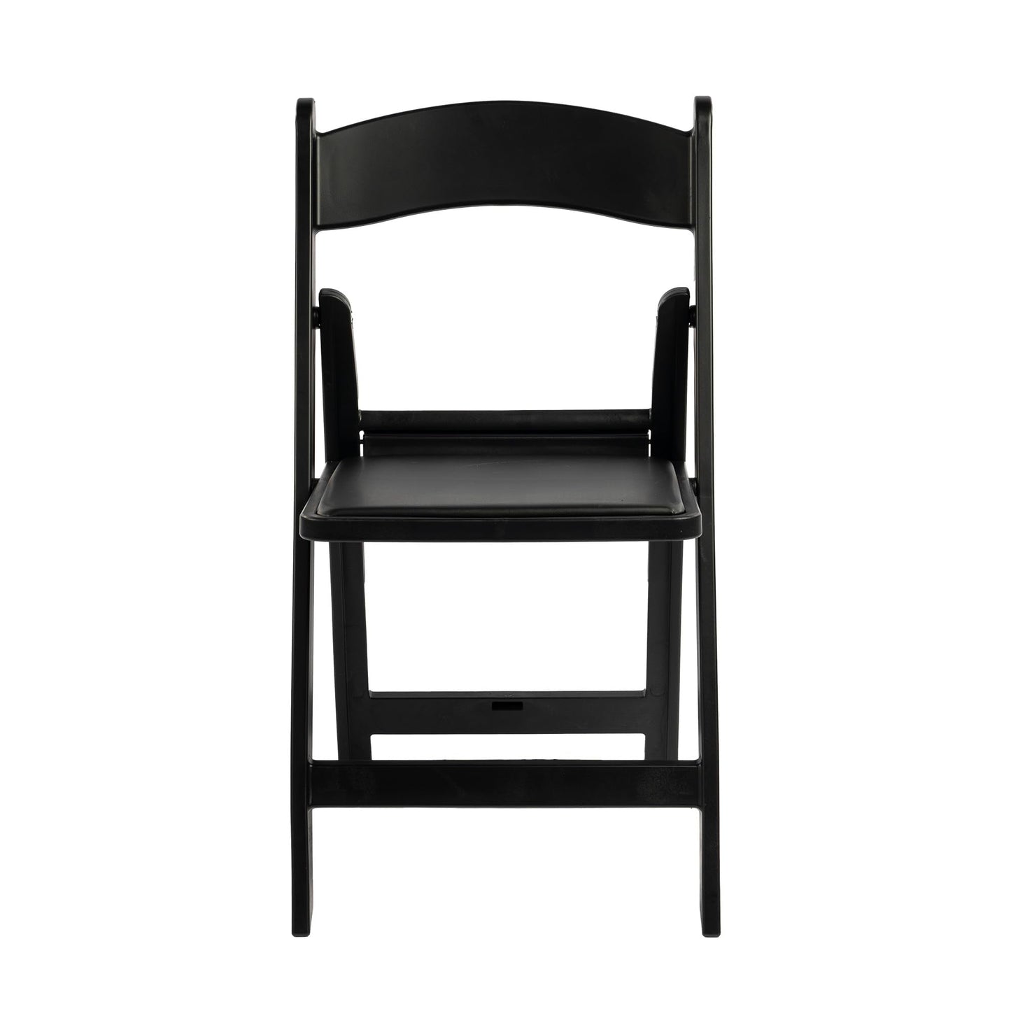 Winlice Black Resin Folding Chairs - Stackable Chairs with Padded Seats, 800LB Weight Capacity Comfortable Chair - Indoor/Outdoor Folding Chairs for Events - Lightweight Foldable Chairs (10 Pack)