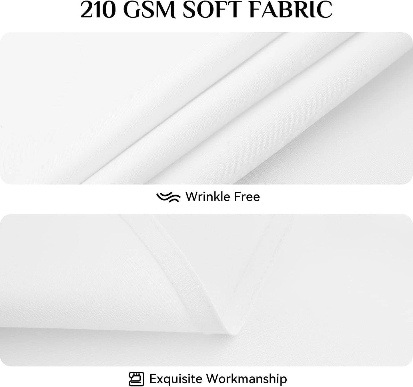 Softalker Round Tablecloth, Waterproof & Stain Resistant, Wrinkle Free Fabric Washable Polyester Table Cover for