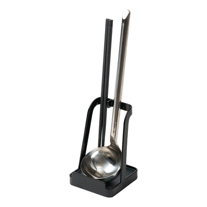 Yamazaki Home Tower Lid & Ladle Stand - Large, Kitchen Stand For Utensils, Lids, And Cookbooks, Heat-Resistant Kitchen Stand - Steel
