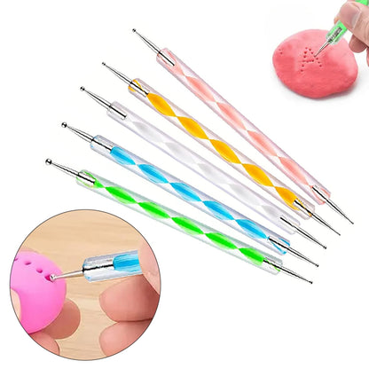 Mandala Dotting Tools Set, 19PCS Dot Painting Kit with Ball Stylus Pens, Acrylic Swirl Dotting Rods, Mandala Stencils & Paint Tray for Nail Art, Rock Painting, Pottery Clay, DIY Crafts for Beginners