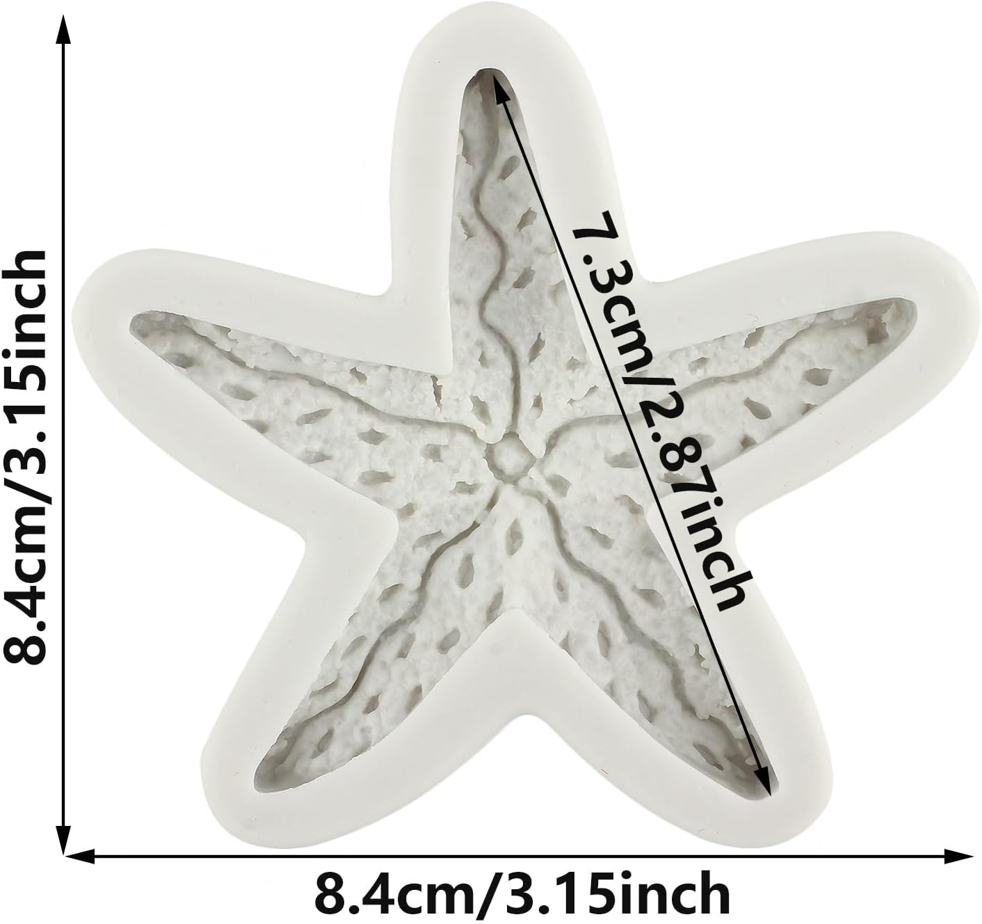 Starfish Silicone Fondant Mold, Marine Theme Cake Molds for Sugar Cake Decorating, Cupcake Topper