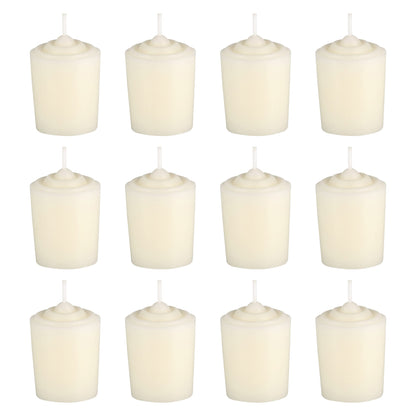 Mega Candles 12 pcs Unscented Ivory Votive Candles, Hand Poured Wax Candle 15 Hours 1.5 Inch x 2.25 Inch, Home Décor, Wedding Receptions, Centerpieces, Occasions, Events, Festivities, Meditations