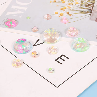 DD-life 2 Pcs Cabochon Gem Silicone Mold, Clear Round Silicone Mold for Making Earrings Jewelry Making Crafting Projects(Large)