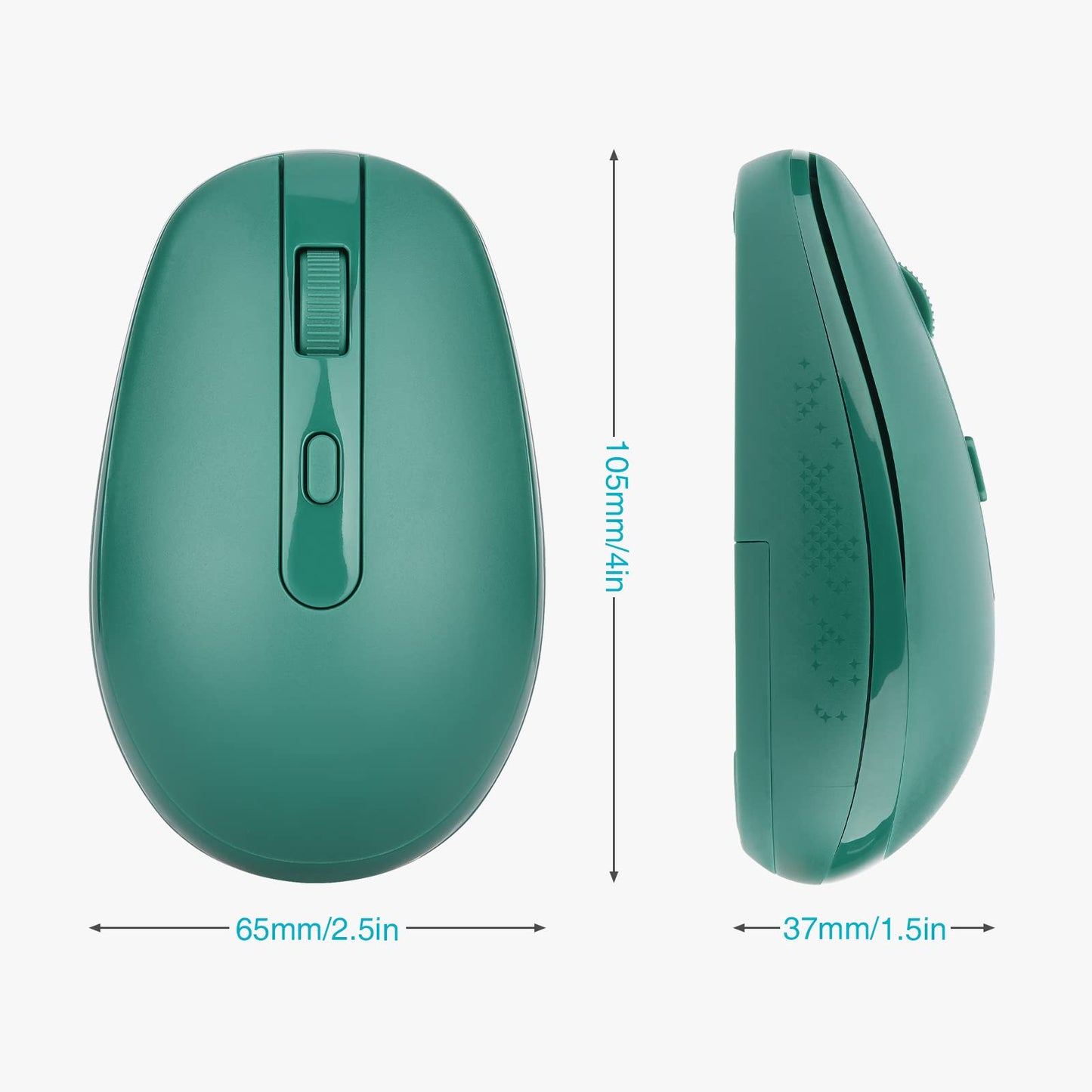 Rii Wireless Mouse RM700 2.4G Silent Mouse with USB Nano Receiver for Laptop,PC,Mac,Chromebook,Windows (Pink)
