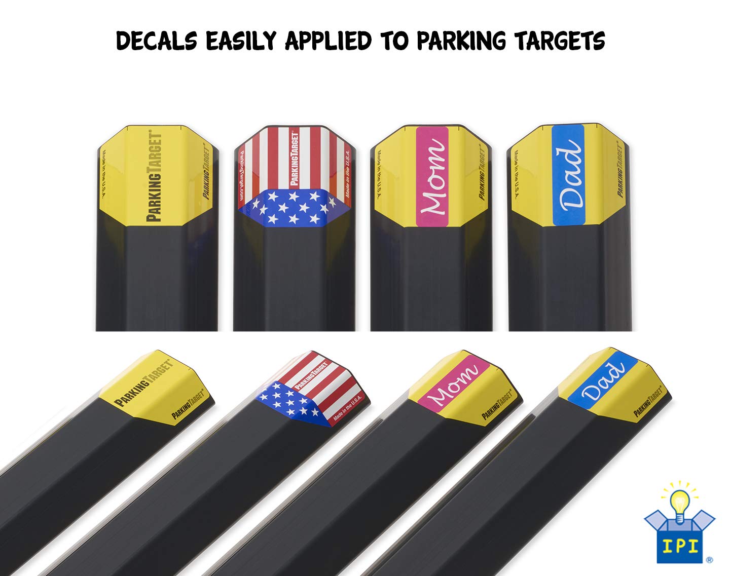 PARKING TARGET 1-Pack: 3 Tape Pieces - 3 x 16 Double-Sided Foam Tape Replacement Strips - Great for Household Projects and Crafts - Mom & Dad and USA Decals Included