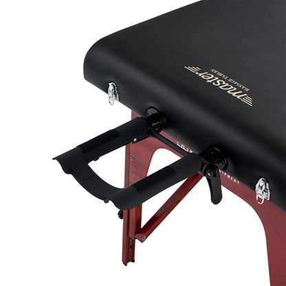 Master Massage 31" Montclair Salon Spa Beauty Therma Top Best Portable Heated Folding Massage Table Bed Couch Package for Facial Tattoo, Black Color with Memory Foam