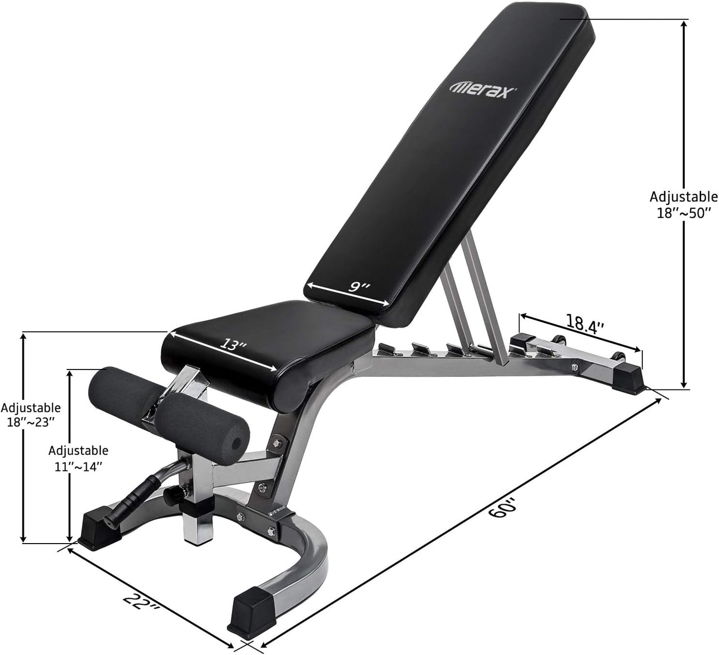 Adjustable Weight Bench 1000 LBS Capacity, Incline Decline Exercise Utility Workout Bench 7+4 Positions Adjustable for Multi-Purpose Home Gym Workout