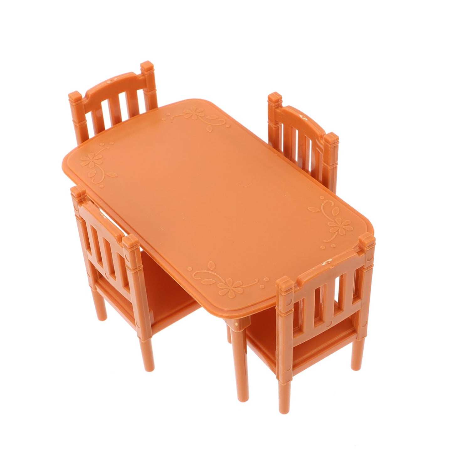 FOYTOKI Mini Furniture Small Creative Dining Table and Chair Set 1 24 Scale Dollhouse Accessories Lightweight Portable for Doll Living Room and Play