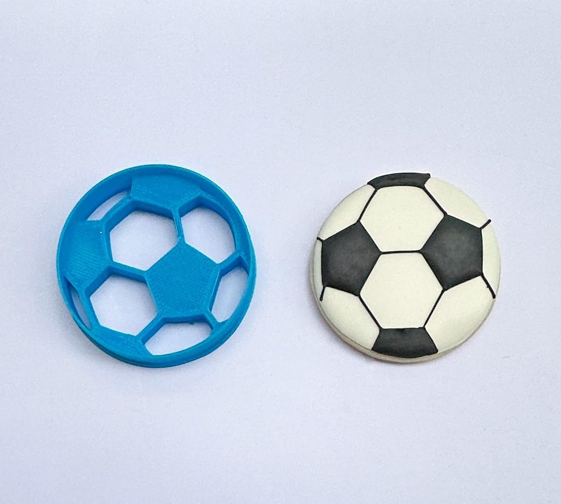 Soccer Ball Cookie Cutters with Jersey - American Football Sport Cookie Cutters for Birthday Graduation (3 Pack)