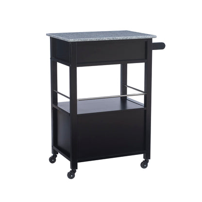 Linon Cayden Black Kitchen Cart,