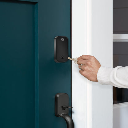 Yale Assure Lock 2 Touch Deadbolt, Black Suede Key-Free Smart Entry Door Lock with Wi-Fi Connected Touchscreen Keypad and Fingerprint Scanner for Code Entry and Remote Access, YRD450-F-WF1-BSP