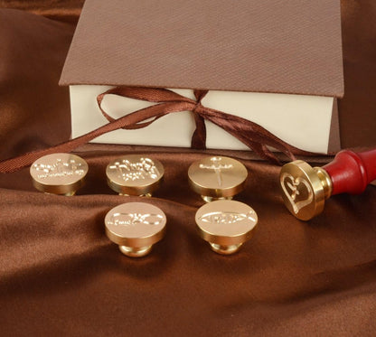 Christian Wax Seal Stamp Kit with 6 Brass Heads + Handle & Gift Box – Cross, Jesus Fish, Faith Hope Love – Religious Symbols for Envelopes, Letters, Bible Journaling (Christian Wax Seal Stamp Set)