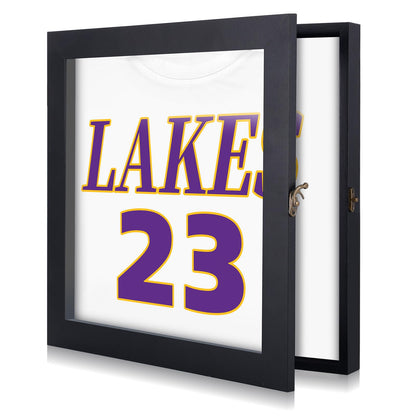 13" x 13" T Shirt Frames for Wall Display, Jersey Frame Display Case with UV Protection Acrylic, Wood Shadow Box Frame Depth of 1", Display Case for T Shirts, Jerseys, Memorabilia