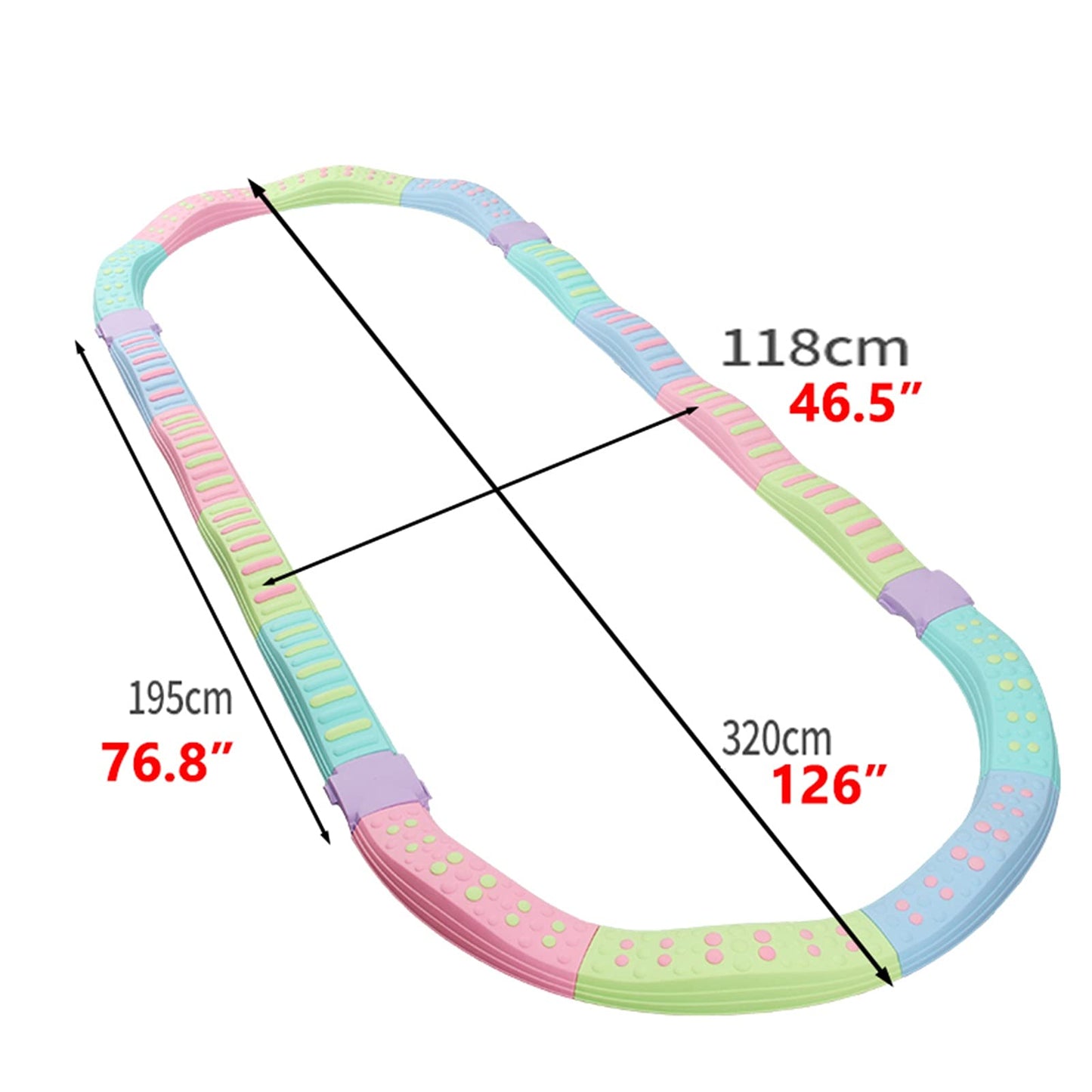 TDMYCS Balance Stepping Stones for Kids Home Amusement Park Kindergarten School Color Balance Beam Set-20 Piece Set Age 3-16