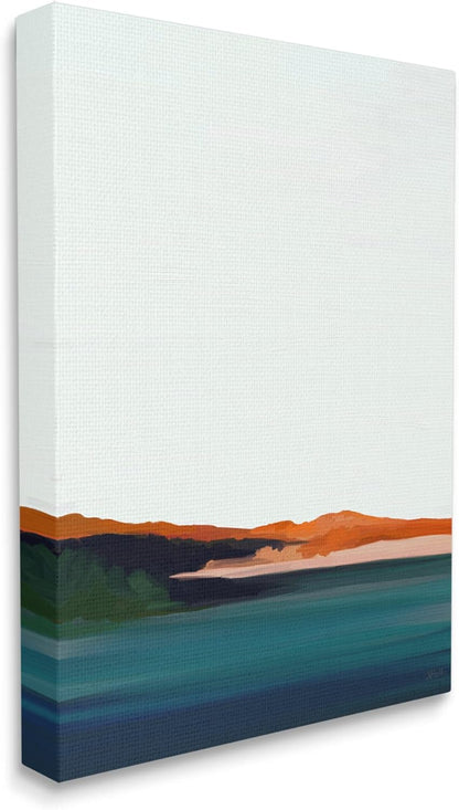 Stupell Industries Serene Coastline Landscape, Gallery Wrapped Canvas by Amy Hall, 16 x 20