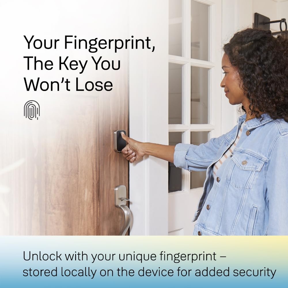 Yale Assure Lock 2 Touch Deadbolt, Black Suede Key-Free Smart Entry Door Lock with Wi-Fi Connected Touchscreen Keypad and Fingerprint Scanner for Code Entry and Remote Access, YRD450-F-WF1-BSP