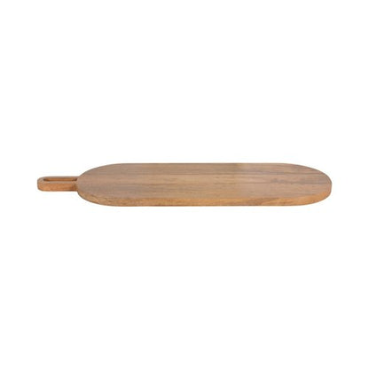 Kate and Laurel Staven Transitional Capsule Serving Board; 30 x 11; Natural Wood; Modern Food-Safe Charcuterie Board Made from Solid Mango Wood for Use as Kitchen Countertop Cheese Board