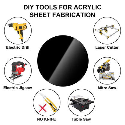 DARENYI 30Pcs 4 inch Black Acrylic Discs Acrylic Circle Blanks, Round Acrylic Sheets Boards 0.04inch Thick Plexiglass Plastic Panels for DIY Craft, Sign, Paintings, Cake Decor