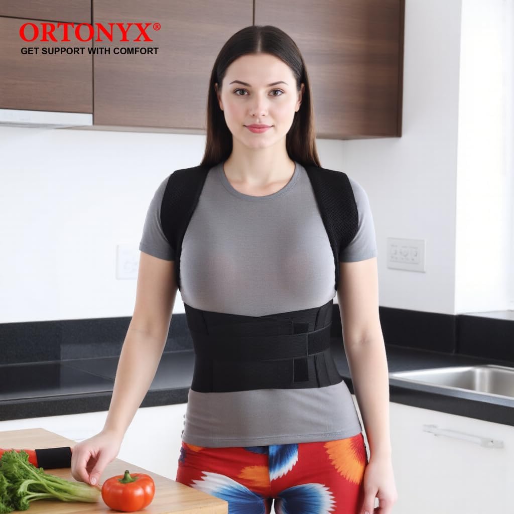 ORTONYX Comfort Posture Corrector for Men and Women Clavicle and Shoulder Support Back Brace, Fully Adjustable / 656A-X-Large