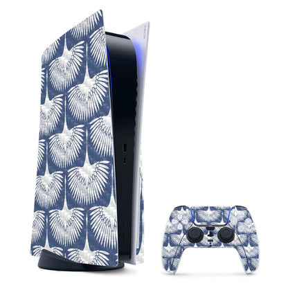 Carbon Fiber Gaming Skin Compatible with PlayStation 5 Bundle - Feather Duster - Premium 3M Vinyl Protective Wrap Decal Cover - Easy to Apply | Crafted in The USA by MightySkins