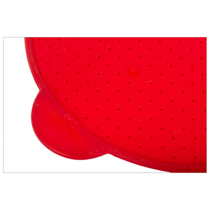 Luciano Housewares Multifunctional Frying Pan Silicone Splatter Screen, Red, Large