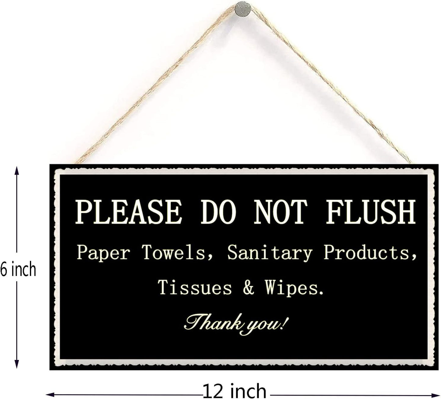 Septic Tank Notice - Please do not throw anything in the toilet other than toilet paper