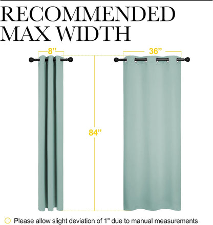NICETOWN Thermal Insulated Blackout Curtains - Solid Grommet Design for Living Room | Aqua, 42 x 84-Inch Pair