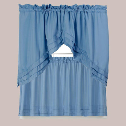 SKL Home Holden Curtain Tier Pair, Smoke, 57" x 24", 2 Count