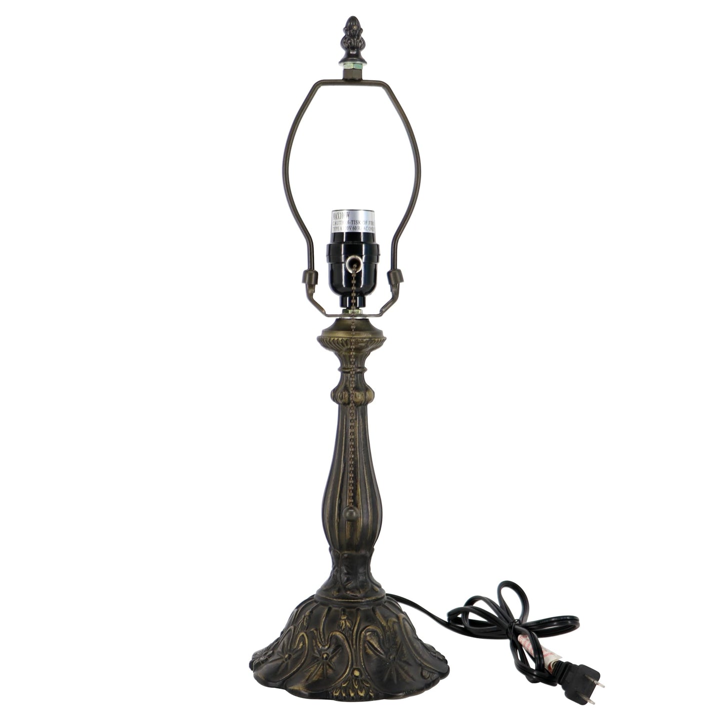 LXHCYOU Table Lamp Base Replacement, Dark Bronze Finish, Resin, 6.5x19 Inch, Fit for 8, 10, 12 Inch Tiffany Style Stained Glass Lampshade (W6.5X19 inch)