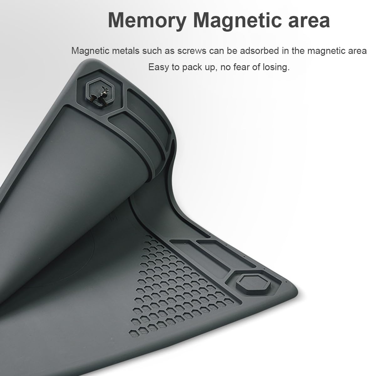 Premium Heat Resistant 932°F Silicone Soldering Mat Magnetic Electronic Repair Work Mat with Antistatic Wrist Band for BGA and Gun Soldering Iron, Workbench, Cell Phone Laptop Repair, 15.7'' *11.4 ''