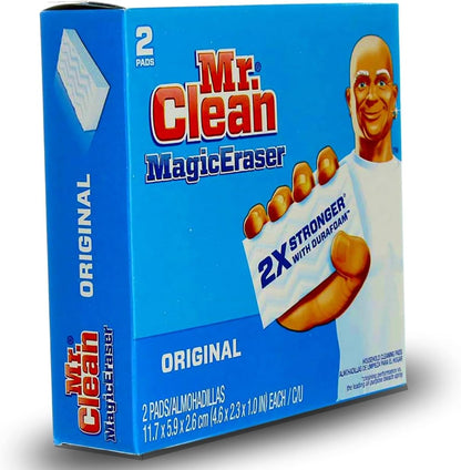 Mr Clean Magic Eraser - Erase Stains & Grime Effortlessly | Original, 2 Count