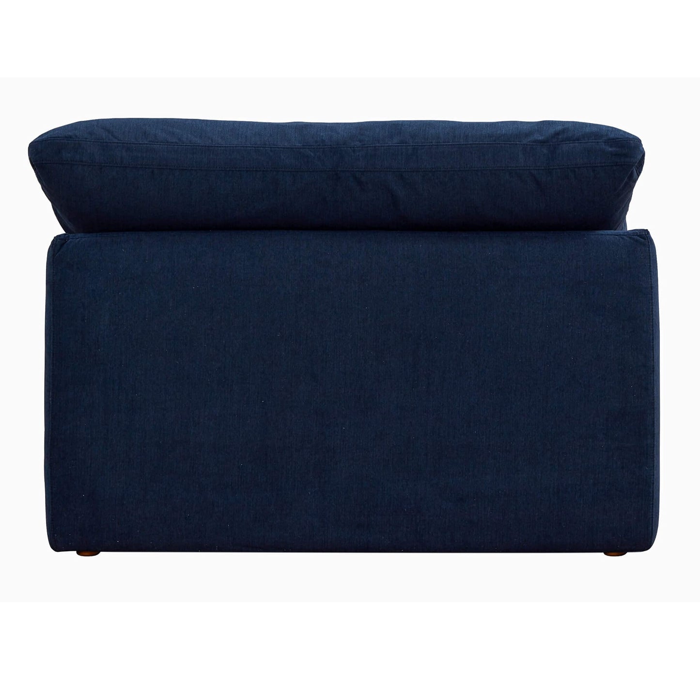 Sunset Trading Contemporary Puff Collection Slipcovered 44" Armless Chair Modular Sofa Sectional | Stain-Proof Water-Resistant Washable Performance Fabric | Deep-Seat Down-Fill Couch | Navy Blue