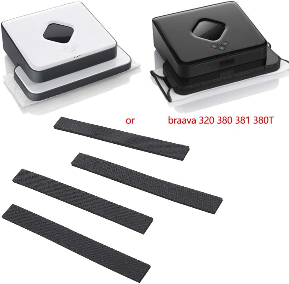 4Pcs Robot Tire Wheel Leather Replacement for IRobot 380t Mopping Robot Vacuum Cleaner