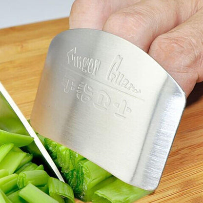 Stainless Steel Adjustable Finger Guard - Safe for Cutting Vegetables and Food