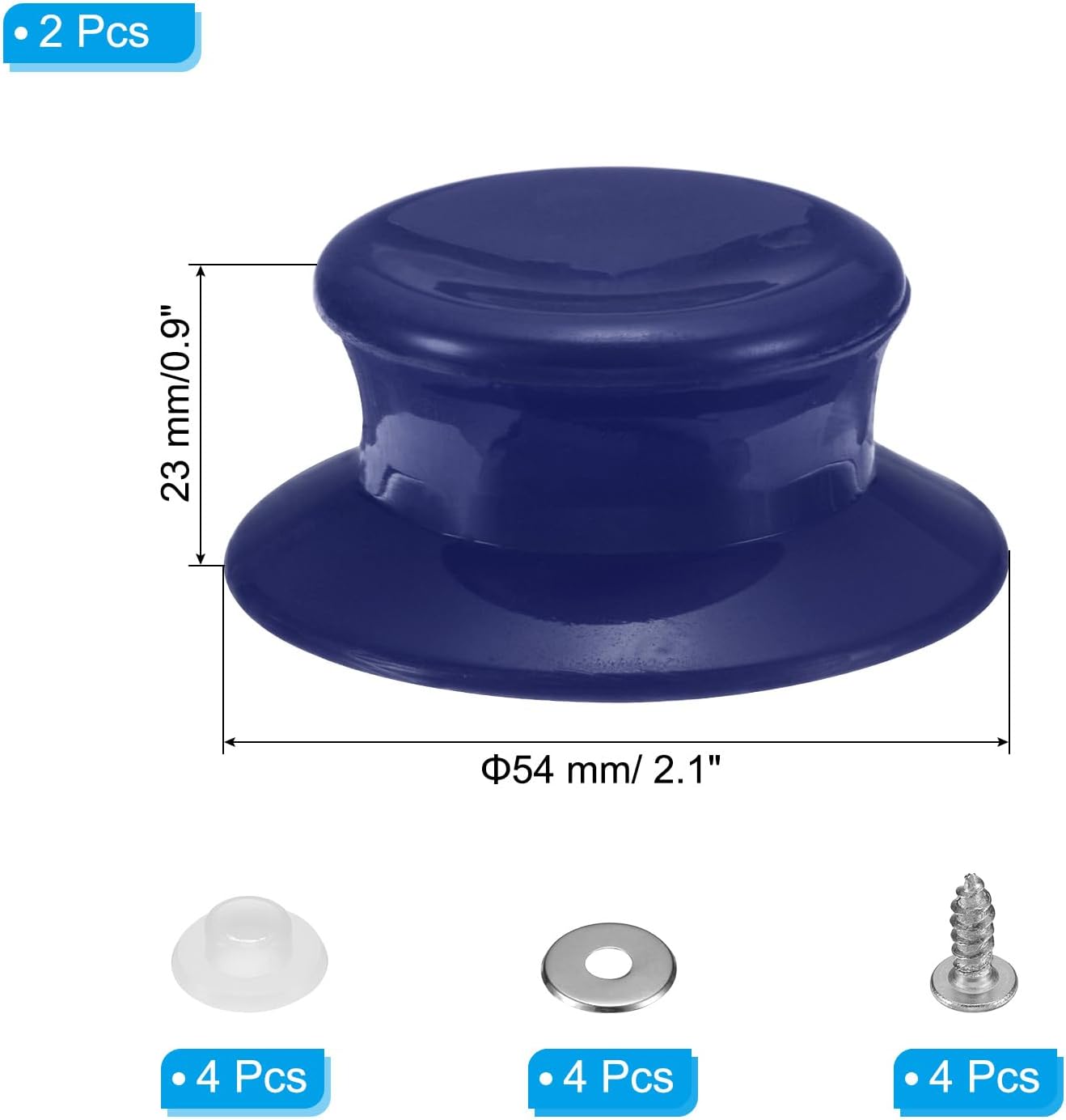 uxcell 2pcs Replacement Knob for Pot Pan Lids, Plastic Cover Holding Handles for Skillets, Kitchen Cookware, Purple
