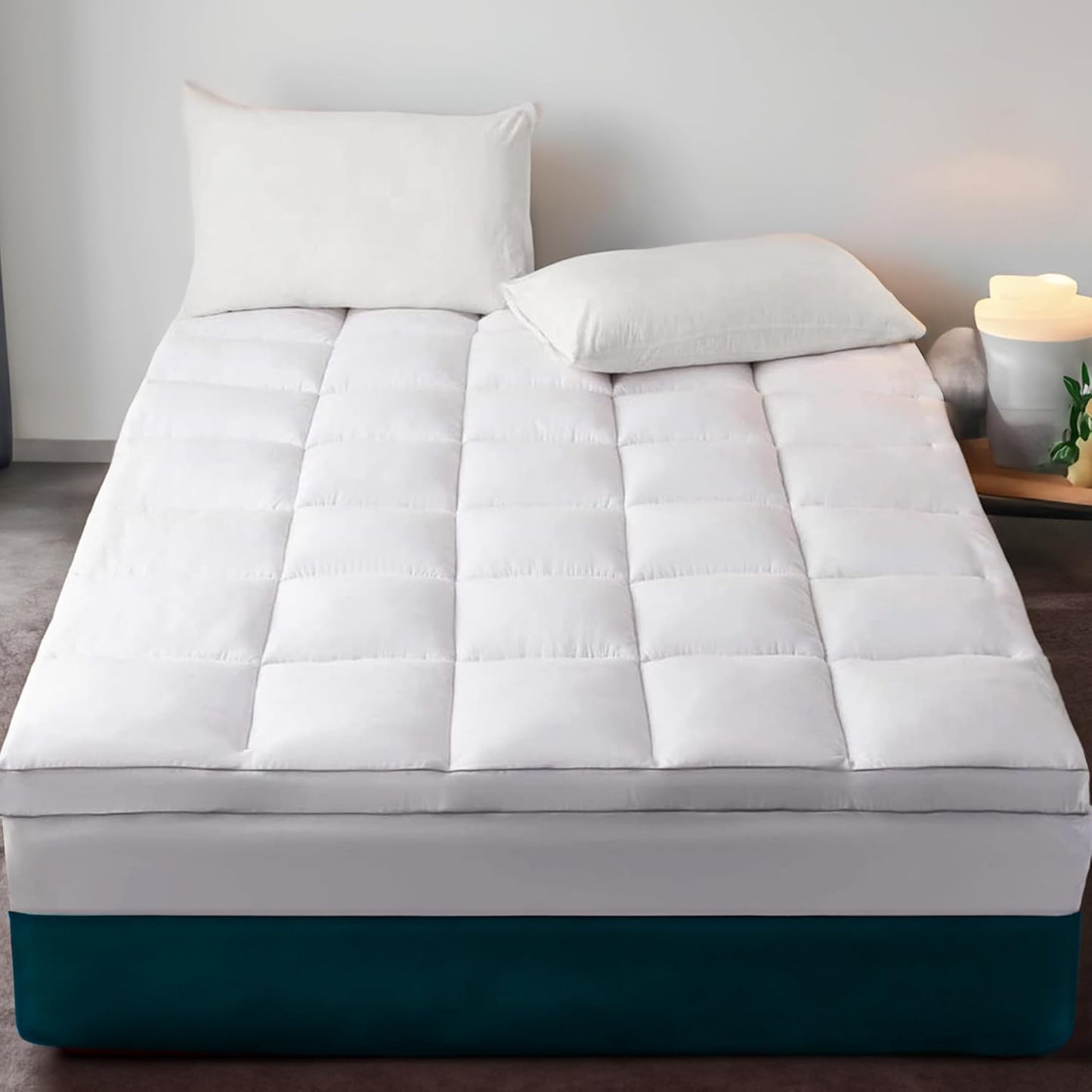3D Sleep Mantra California King Adjustable Mattress Cover, White, Vinyl-Free Air Fabric, Waterproof, Machine Washable
