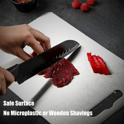 Board,100% 2025 (18"L 12"W) Titanium Cutting Pure Titanium Cutting Boards for Kitchen, New Double Sided Food-Grade