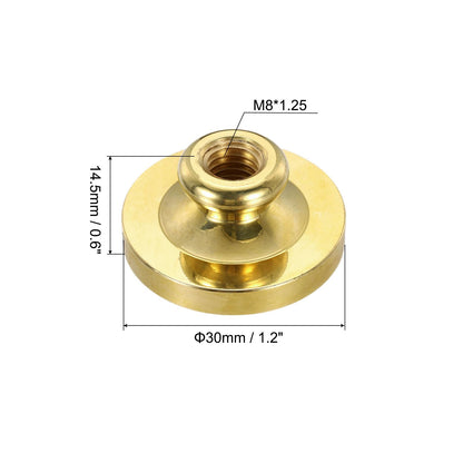 PATIKIL 30mm Blank Wax Seal Stamp, 3 Pack Round Sealing Wax Stamp Vintage Retro Brass Head for Envelope Invitation Cards