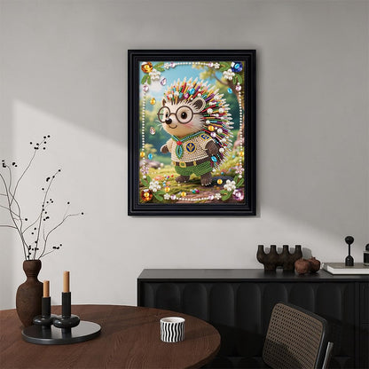 Kulvci Hedgehog DIY 5D Pearl Painting Kit, Diamond Painting Kit for Adults Beginner, Bead Art Kits All-Pearl Dot Painting for Wall Decor, Creative Stress Relief Gift Home Decor,12 × 16 inch